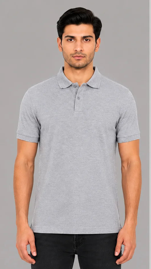 Ash Grey Polo T-shirt