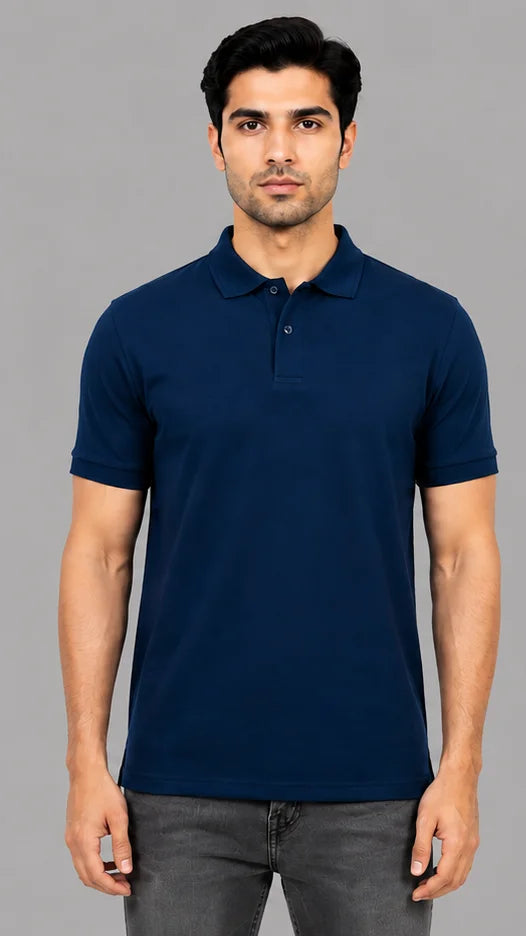 Petrol Blue Polo T-shirt