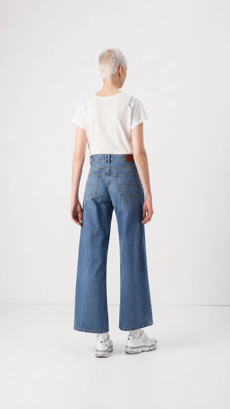 Pepe Jeans London - Denim Blue Wide Leg Slit Cut Relaxed Fit Jeans