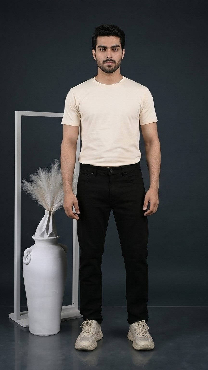 Pull & Bear Men Black Shadow Jeans (Export Leftovers)