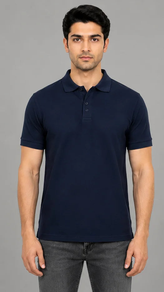 Navy Blue Polo T-shirt