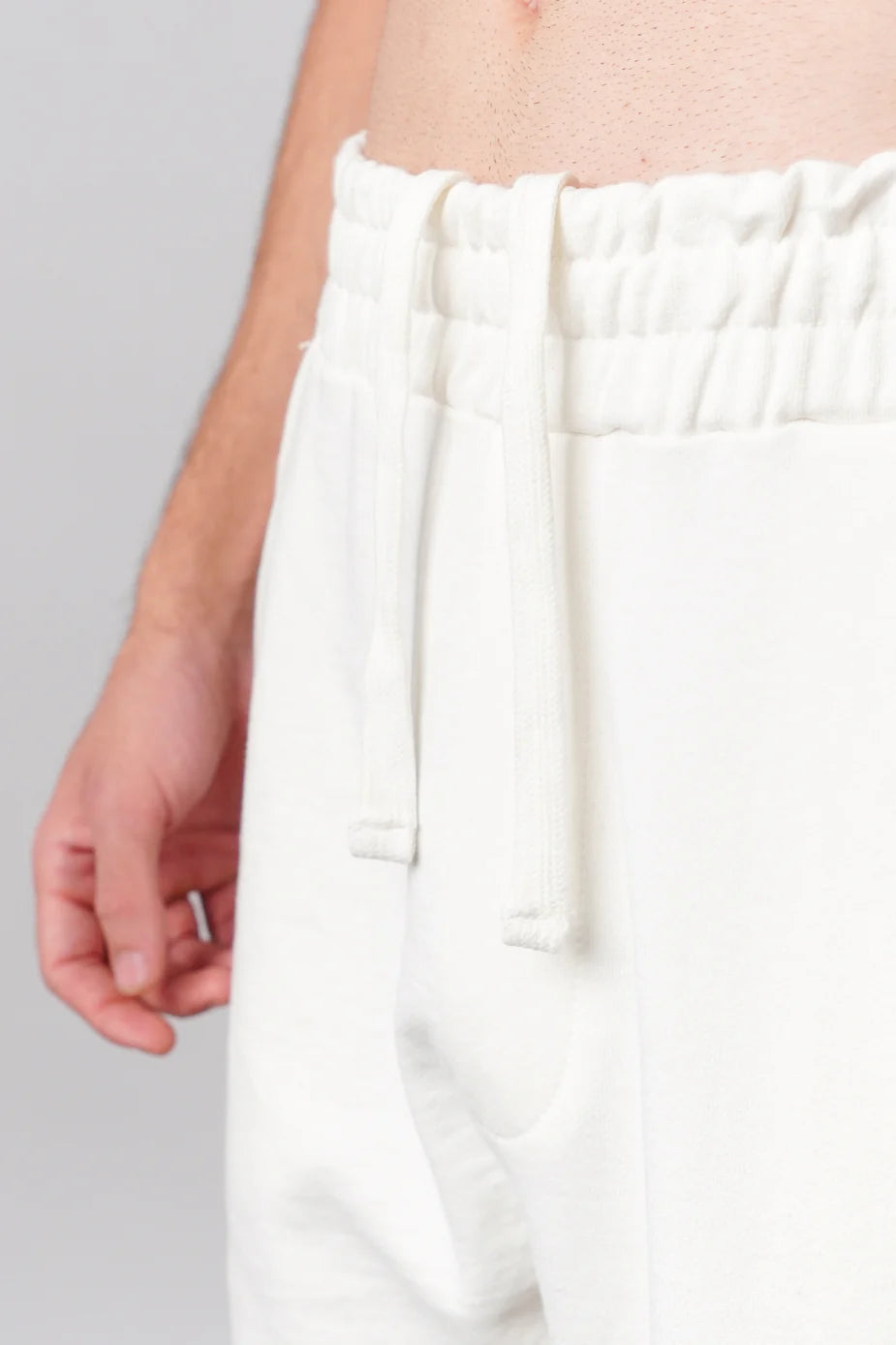 White Baggy Straight Fit Trouser