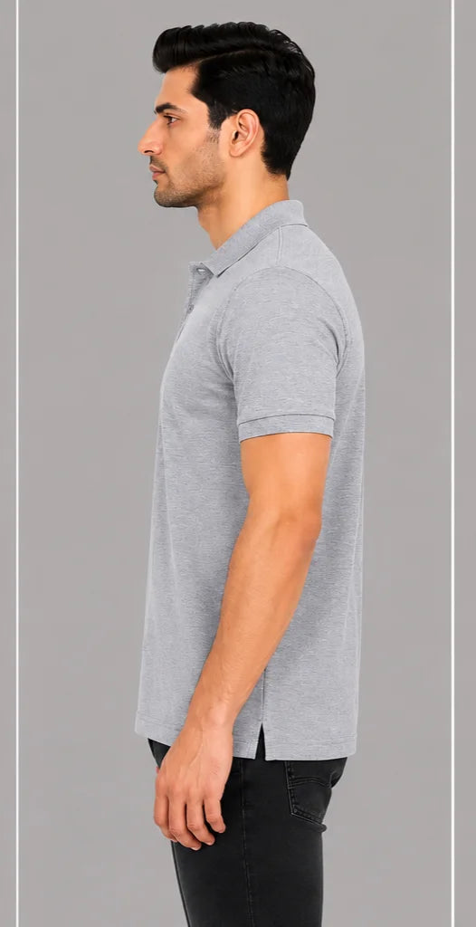 Ash Grey Polo T-shirt