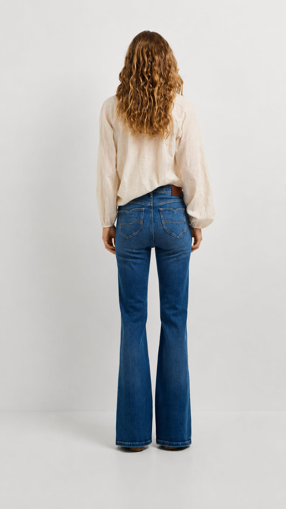 Zuiki Jeans - Denim Blue High Rise Flare Fit Bootcut Jeans