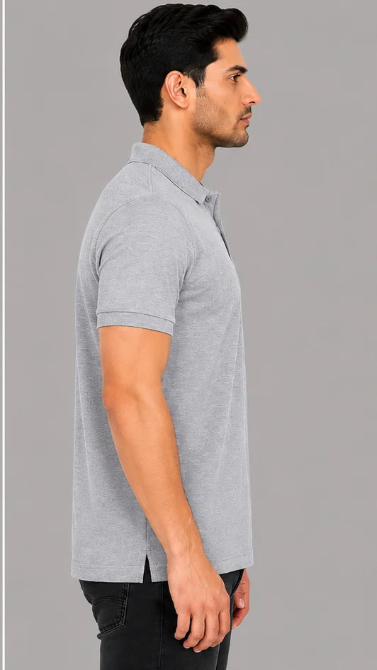 Ash Grey Polo T-shirt