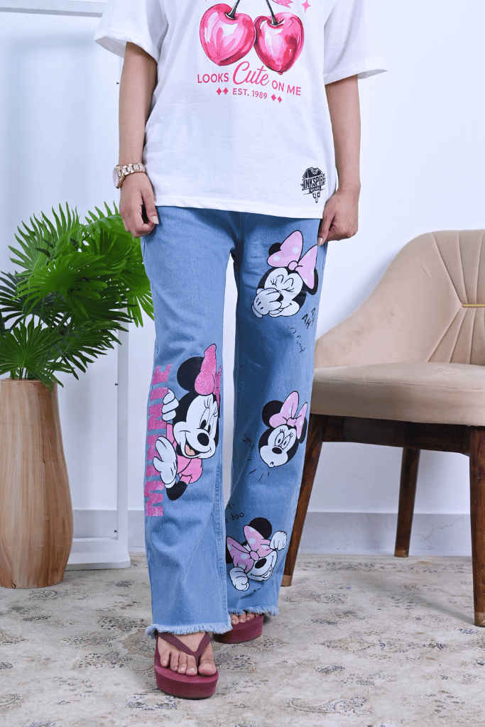 Minnie Blue Denim Jeans Inkspire Wears