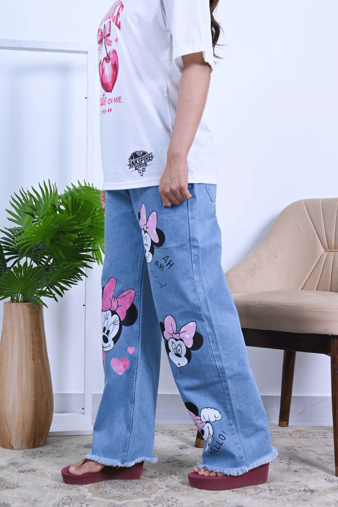 Minnie Blue Denim Jeans Inkspire Wears