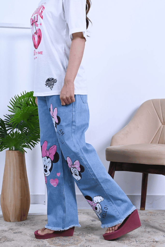 Minnie Blue Denim Jeans Inkspire Wears